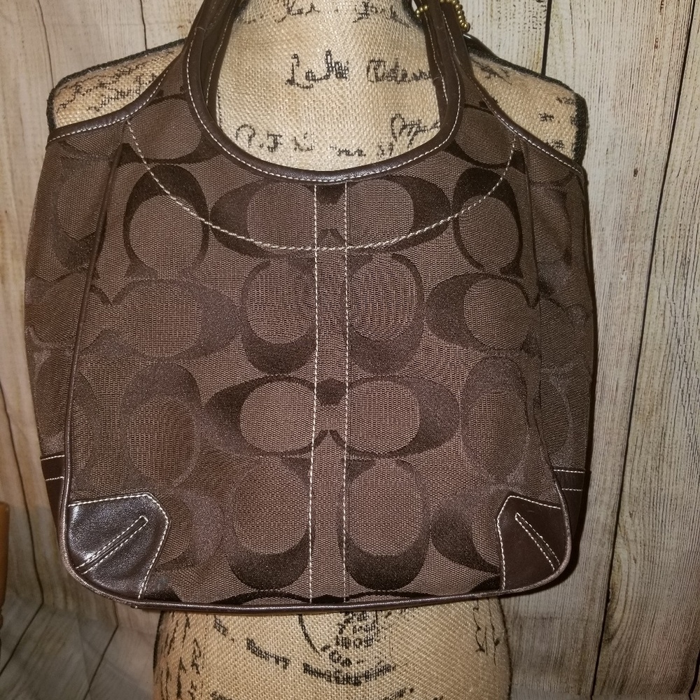 Brown Coach Hand Bag - Picture 3 of 8